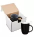 Promo Goods  GCM124 12oz Dapper Ceramic Mug With S in Black front view