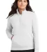 Nike NKDX6720  Ladies Club Fleece Sleeve Swoosh 1/ in White front view