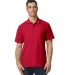 Gildan 64800 Men's Softstyle Double Pique Polo in Cherry red front view