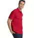 Gildan 64800 Men's Softstyle Double Pique Polo in Cherry red side view