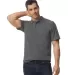 Gildan 64800 Men's Softstyle Double Pique Polo in Charcoal front view