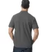 Gildan 64800 Men's Softstyle Double Pique Polo in Charcoal back view