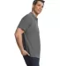 Gildan 64800 Men's Softstyle Double Pique Polo in Charcoal side view