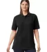 Gildan 85800 Unisex Midweight Double Pique Polo in Black front view