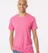 Tultex 602 Combed Cotton T-Shirt in Charity pink front view