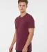 Tultex 602 Combed Cotton T-Shirt in Maroon side view