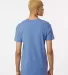 Tultex 602 Combed Cotton T-Shirt in Columbia blue back view