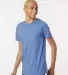 Tultex 602 Combed Cotton T-Shirt in Columbia blue side view