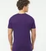 Tultex 602 Combed Cotton T-Shirt in Deep purple back view