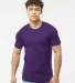 Tultex 602 Combed Cotton T-Shirt in Deep purple front view