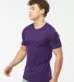 Tultex 602 Combed Cotton T-Shirt in Deep purple side view