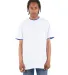 Shaka Wear SHDLT Adult 5.9 oz., Double Layer Short in White/ royal front view