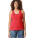 Gildan G672L Ladies' Softstyle CVC Racerback Tank in Red mist front view