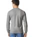 Gildan G674 Unisex Softstyle CVC Long Sleeve T-Shi in Cement back view