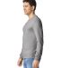 Gildan G674 Unisex Softstyle CVC Long Sleeve T-Shi in Cement side view