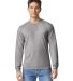 Gildan G674 Unisex Softstyle CVC Long Sleeve T-Shi in Cement front view