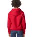 Gildan SF500B Youth Softstyle Midweight Fleece Hoo in Red back view