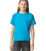 Gildan G670B Youth Softstyle CVC T-Shirt in Caribbean mist front view