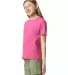 Gildan G670B Youth Softstyle CVC T-Shirt in Pink lemnde mist side view