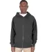 Shaka Wear SHGDZ Men's Garment Dye Double-Zip Hood in Shadow front view