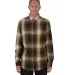 Shaka Wear SHHFS Men's Plaid Flannel Overshirt in Brown/ black front view