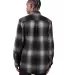 Shaka Wear SHHFS Men's Plaid Flannel Overshirt in Shadow/ black back view