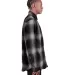Shaka Wear SHHFS Men's Plaid Flannel Overshirt in Shadow/ black side view
