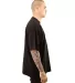 Shaka Wear SHGRS Men's Garment Dyed Reverse T-Shir in Black side view