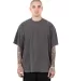 Shaka Wear SHGRS Men's Garment Dyed Reverse T-Shir in Shadow front view