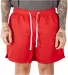 Shaka Wear SHPRS Men's Poly Running Short in Red front view