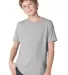 Next Level 3310 Boy's S/S Crew  in Light gray front view