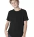Next Level 3310 Boy's S/S Crew  in Black front view