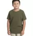Next Level 3310 Boy's S/S Crew  in Military green front view