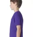 Next Level 3310 Boy's S/S Crew  in Purple rush side view