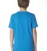 Next Level 3310 Boy's S/S Crew  in Turquoise back view