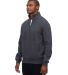 Threadfast Apparel 320Q Unisex Ultimate Fleece Qua in Charcoal heather side view