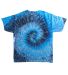 H1000 Tie-Dyes Adult Tie-Dyed Cotton Tee in Evening sky front view