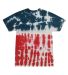 H1000 Tie-Dyes Adult Tie-Dyed Cotton Tee in Flag front view