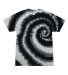 H1000 Tie-Dyes Adult Tie-Dyed Cotton Tee in Swirl black front view