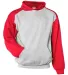 Badger Sportswear 2449 Youth Sport Athletic Fleece in Oxford/ red front view