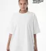 Los Angeles Apparel 1203GD Heavy Jersey Tee w/ Bin in Off white front view