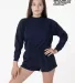 Los Angeles Apparel 1214GD Heavy Jersey Short Shor in Navy front view