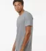 Tultex 602CVC Combed CVC T-Shirt in Heather grey side view