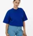 Los Angeles Apparel 1801GD S/S Grmnt Dye Crew Neck in Cobalt blue front view