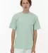 Los Angeles Apparel 1801GD S/S Grmnt Dye Crew Neck in Seafoam front view