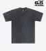 Los Angeles Apparel 1801MW S/S Mineral Wash Crew 6 in Carbon black front view