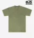 Los Angeles Apparel 1801MW S/S Mineral Wash Crew 6 in Matcha front view