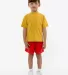 Los Angeles Apparel 18101GD Youth S/S Grmnt Dye Te in Gold front view