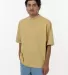 Los Angeles Apparel 1825GD 18/1 S/S Oversized Mock in Sand front view