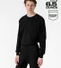 Los Angeles Apparel 1810GD L/S Pocket Crew 6.5oz in Black front view